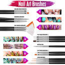 Nail Art Brushes, Nail Dotting Tools, Teenitor Nail Art Design Kit with Butterfly Nail Brush, Nail Art Stickers, Nail Foil, Nail Art Striping Tape, Nail Art Rhinestones Teenitor