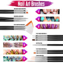 Nail Art Brushes, Nail Dotting Tools, Teenitor Nail Art Design Kit with Butterfly Nail Brush, Nail Art Stickers, Nail Foil, Nail Art Striping Tape, Nail Art Rhinestones Teenitor