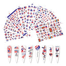 400+ Pieces 4th of July Nail Stickers, American Flag Patriotic Independence Day Nail Art Sticker False Nail Design Self-Adhesive Nail Decals Manicure Nail Tip Decoration for Fourth of July Conpru