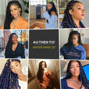 5 Packs 22” AU-THEN-TIC Passion Twist Hair Water Wave Crochet Braids Hair for Butterfly locs, Bohemian Goddess locs Synthetic Braiding Hair Extensions, Free Gift (5-PACK, 1B) AU-THEN-TIC