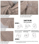 ELLEWIN Hair Towel Wrap 3 Pack, Microfiber Hair Drying Shower Turban with Buttons, Super Absorbent Quick Dry Hair Towels for Curly Long Thick Hair, Rapid Dry Head Towel Wrap for Women Anti Frizz ELLEWIN
