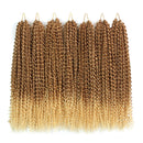 7 Packs Passion Twist Crochet Hair 18 Inch Water Wave Passion Twists Crochet Braiding Hair Synthetic Fiber Curly Long Bohemian Crochet Hair Extensions 22 Strands/pack (