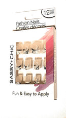 French Manicure Set Designer False Nails - Pre-designed & Professional ithinklife