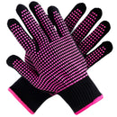 Teenitor 2 Pcs Heat Resistant Gloves with Silicone Bumps, (New Upgraded ) Professional Heat Proof Glove Mitts for Hair Styling Curling Iron Wand Flat Iron Hot-Air Brushes, Universal Fit Size Teenitor
