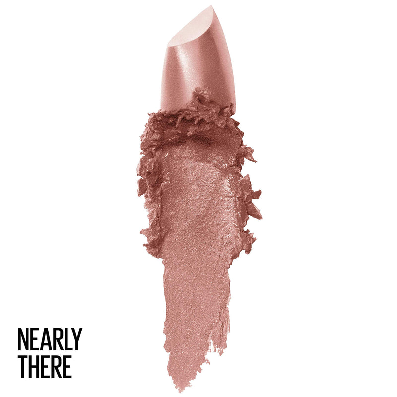 Maybelline Color Sensational Lipstick, Lip Makeup, Cream Finish, Hydrating Lipstick, Nude, Pink, Red, Plum Lip Color, Nearly There, 0.15 oz; (Packaging May Vary) Maybelline New York