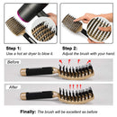Boar Hair Brushes 2 Pack, Suitable for Men, Women & Kids’ Long Curly Wet or Dry Hair, HIPPIH Hairbrush for Thick Hair Can Adds Shine and Makes Hair Smooth HIPPIH