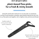 The Humble Co. Natural Dental Floss Picks (200 Count) - Vegan, Eco Friendly, Sustainable Dental Flossers with Grip Handle, Zero Waste Plaque Remover for Oral Care with a Fresh Feel (Charcoal) The Humble Co.