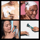 Made For YOU by BIC Shaving Razor Blades for Every Body - Men & Women, with 2 Cartridge Refills - 5-Blade Razors for a Smooth Close Shave, TEAL, Kit Made For You