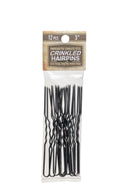 Crinkled Stainless Steel Heavy Duty Snagless Hairpins Pack of 12 Handmade Hair Pin (3 inch) AMISH VALLEY PRODUCTS