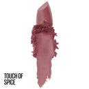 Maybelline Color Sensational Lipstick, Lip Makeup, Matte Finish, Hydrating Lipstick, Nude, Pink, Red, Plum Lip Color, Touch Of Spice, 0.15 oz; (Packaging May Vary) Maybelline New York