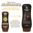Australian Gold Dark Tanning Accelerator Lotion With Bronzer, 8 Ounce, New Package Same Formula, B003GX5SSC Australian Gold