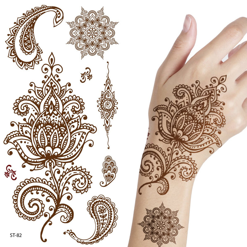 Supperb Temporary Tattoos - Inspired Mehndi Desige Temporary Henna Tattoos Supperb