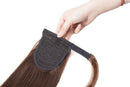 Remy Human Hair Ponytail Extension Clip in Ponytail Hair Extensions Wrap Around Pony Tails Hairpiece Long Straight Comb Binding One Piece for Women Girl 20 inch Medium Brown