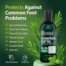 Foot and Body Oil with Tea Tree Oil - Hydrating Foot Care and Foot Spa for Cracked Heel Repair - Soothes Dry, Irritated Skin and Foot Odor - (4oz) Infinity Warehouse