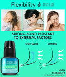 STACY LASH Extra Strong Evolution Advanced Eyelash Extension Glue (0.17fl.oz/5ml)/ 1Sec Dry /6Weeks Retention/Black Adhesive/Lash Tech Supplies Infinity Warehouse