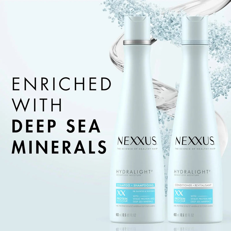 Nexxus Shampoo and Conditioner Hydra-Light 2 Count for Oily Hair Hair Care System Formulated With Proteinfusion Blend 13.5 oz Infinity Warehouse