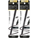 L'Oreal Paris Makeup Infallible Pro-Last Pencil Eyeliner, Waterproof and Smudge-Resistant, Glides on Easily to Create any Look, Black, 2 Count L'Oreal Paris