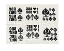 6 Sheet Temporary Tattoo Set QoS, BBC ONLY, I Love BBC 38 Total Tattoos Queen of Spades SpadesCastle