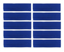 Styla Hair 10 Pack Stretch Cotton Headbands Non-Slip Head Wraps Great for Sports, Yoga, Pilates, Running, Gym, Workouts, Baseball, Casual Wear, Gifts & more! Blue Styla Hair Store