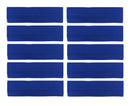 Styla Hair 10 Pack Stretch Headbands Non-Slip Head Wraps Great for Sports, Yoga, Pilates, Running, Gym, Workouts, Baseball, Casual Wear, Gifts & more! Blue Styla Hair