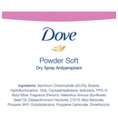 Dove Advanced Care Dry Spray Antiperspirant Deodorant for Women, Powder Soft, for 48 Hour Protection And Soft And Comfortable Underarms, 3.8 Ounce (Pack of 3) Dove