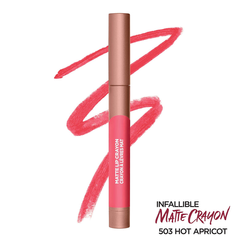 L'Oreal Paris Infallible Matte Lip Crayon, Hot Apricot (Packaging May Vary) L'Oreal Paris