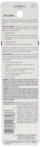 L'Oreal Paris Telescopic Precision Liquid Eyeliner, Carbon Black, 0.08 Ounces L'Oréal Paris