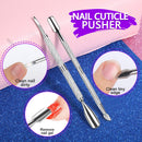 Manicure Nail File Kit-3Pcs Double Sided Nail File, Rectangular Nail Buffer, 4 Step Buffing Block, 3Pcs Cuticle Clipper & Pusher, and Nail Brush, Complete Nail Kit with Buffer for Salon Nail Art HNYYZL