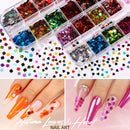 12 Sheets Nail Art Sticker 3D Self-Adhesive, Teenitor Nail Art Decoration with 5 Boxes Holographic Nail Art Glitter Flakes Butterfly Heart Star Maple Leaf Nail Sequins and Nail Art Flower Slices Teenitor