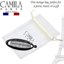 Camila Paris NV137 4.5 inch French Banana Clip Hair Comb Classic Girls Updo Flexible Ponytail Holder Interlocking Banana Combs, Fashion Durable Styling Hair Accessories for Women, Made in France Camila