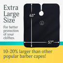 lilexo Barber Cape - Hair Cutting Cape with Snap Closure, 66" x 57” Large Haircut Cape; Salon Cape for Shampoos, Styling; Water Resistant Hairdresser Cape for Professional Hairstylist & Home Use Lilexo