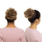 S-noilite Hair Bun Extensions Messy Wavy Curly Dish Donut Scrunchie Hairpiece Accessories Chignons Updo Ponytail Pony Tail Synthetic Hair Extension for Women/30G 1 Count Light Brown & Ash Blonde S-noilite Store