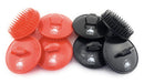 G.B.S Stylish Easy To Hold Hair Scalp Shampoo Brush Scrubber Helps To Remove Dandruff, Promotes Hair Growth Head Massager Brush For Home, Office, Travel, Gym Pack of 8 (4 Black, 4 Red) G.B.S