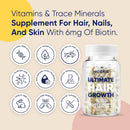 Moerie Hair Growth Supplement for Women & Men - Hair Skin and Nails Vitamins With Biotin, Q10 & Minerals - For Thicker, Fuller Hair & Hair Loss Treatment - Advanced Beadlet Delivery System - 360 Pills Infinity Warehouse