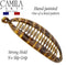 Camila Paris CP1040 5.5 inch French Banana Clip Hair Comb Classic Girls Updo Flexible Ponytail Holder Interlocking Banana Combs, Fashion Durable Styling Hair Accessories for Women, Made in France Camila