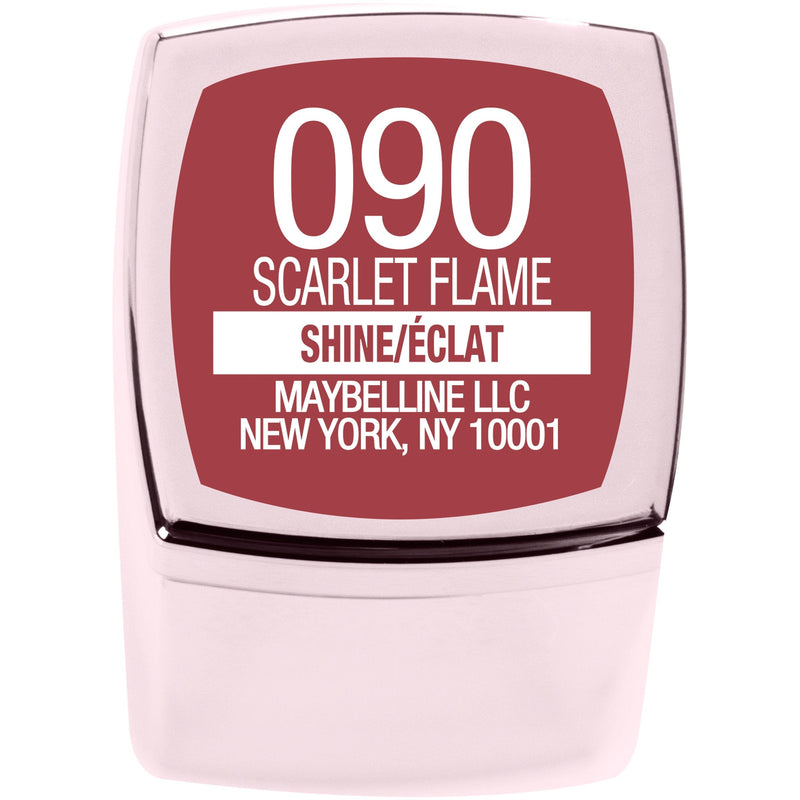 Maybelline New York Color Sensational Shine Compulsion Lipstick Makeup, Scarlet Flame, 0.1 Ounce Maybelline New York