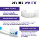 Divine White Dual-Action Stain Removal Aligner/retainer Cleaner and Teeth Whitening Foam- Hydrogen Peroxide-Good for Invisalign, ClearCorrect, SmileDirectClub, Candid, Byte -Oral Care-Foam Toothpaste DIVINE WHITE