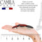 Camila Paris CP2254 French Hair Barrettes Clips for Girls, Handmade, Metal Automatic Clasp Strong Hold Grip Hair Clips for Women, No Slip and Durable Styling Girls Hair Accessories, Made in France Camila
