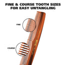 Wahl Beard, Mustache, & Hair Styling Comb for Men's Grooming - Handcrafted & Hand Cut with Cellulose Acetate - Smooth, Rounded Tapered Teeth - Model 3328 WAHL