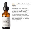 Asterwood Naturals Pure Vitamin C Facial Serum for Skin Organic Hyaluronic Acid Added; Brightening, Smoothing, Hydrating; Fragrance Free, Paraben Free, 29 ml/1 oz ASTERWOOD NATURALS