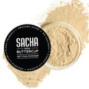 Sacha BUTTERCUP No Color Mini Setting Powder. No Ashy Flashback. Blurs Fine Lines and Pores. Loose, Translucent Face Powder to Set Makeup Foundation or Concealer. For All Skin Tones, 0.35 oz. Infinity Warehouse