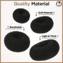 Teenitor Hair Donut, Hair Bun Maker, Black（Extra-large, Large, Medium and Small） Teenitor
