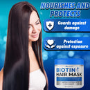 Bellisso Biotin Hair Conditioner Mask with Argan Oil for Dry Damaged Hair - Deep Treatment - Split End Moisturizer, Hydrating Conditioning Product BELLISSO