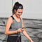 Sweaty Bands Womens Girls Headband - Non-Slip Velvet-Lined Workout Hairband - Booty Camp Camo Black Gray 1-Inch Sweaty Bands