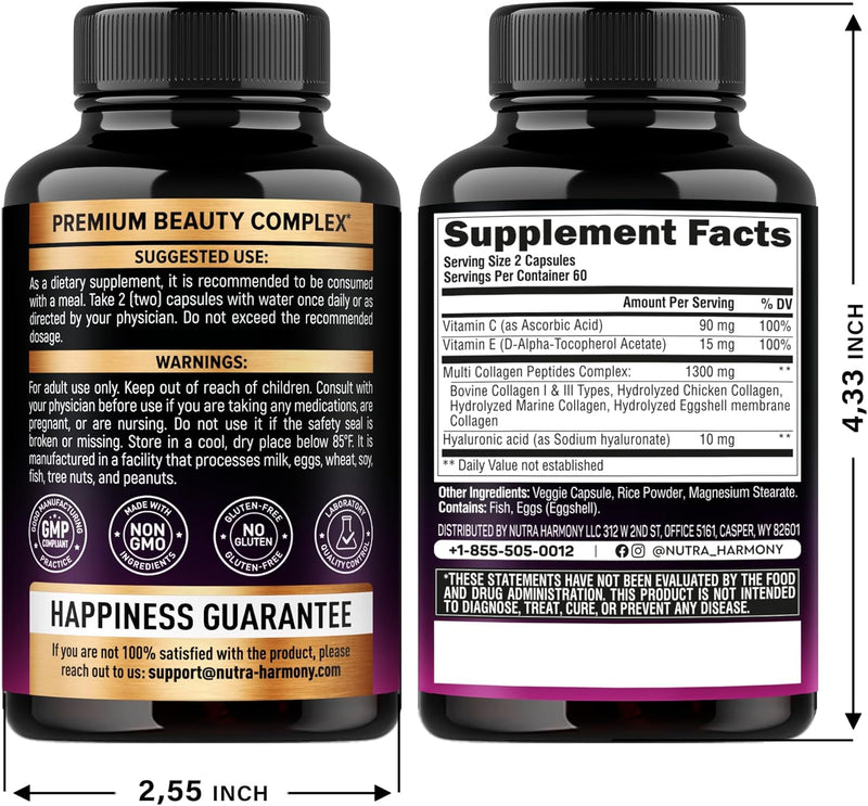 NUTRAHARMONY Biotin, Keratin & Collagen Capsules Infinity Warehouse