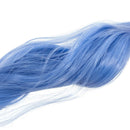 SWACC 12 Pcs Curly Wavy One Color Party Highlights Clip on in Hair Extensions Colored Hair Streak Synthetic Hairpieces (Dull Blue) SWACC Store