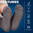 Moisturizing Spa Socks Aloe Infused | 2-Pair | Fuzzy Non Skid Gel Sleeping Socks Pembrook