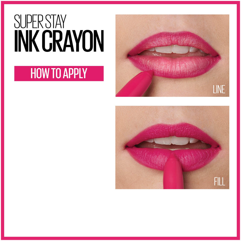 Maybelline SuperStay Ink Crayon Lipstick, Matte Longwear Lipstick Makeup, Stay Exceptional Maybelline New York