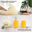 Premium Natural Egyptian Shower Loofah Sponge and Back Scrubber Back Bundle, Exfoliating Shower Loofah Body Scrubbers Buff Away Dead Skin for Smoother, More Radiant Appearance ALMOONI