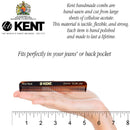 Kent Slim Jim Handmade All Fine Tooth Pocket Comb for Men, Hair Comb Straightener for Everyday Grooming Styling Hair, Mustache and Beard, Use Dry or with Balms, Saw Cut Hand Polished, Made in England KENT